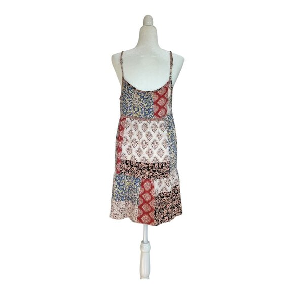 Altar’d State Patchwork Boho Mini Dress – Size Large - Picture 4 of 6